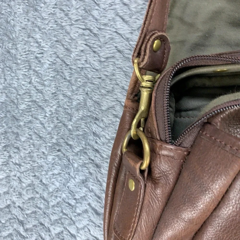 Vintage Wilsons Leather Brown Satchel Messenger Shoulder Bag 12